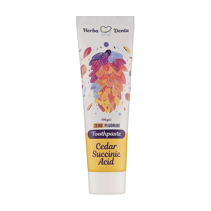 Зубна паста Golden Pharm Herba Denta Cedar Succinic Acid Кедр та бурштинова кислота, 100 г