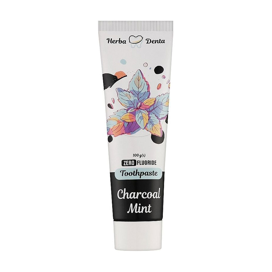 Зубна паста Golden Pharm Herba Denta Charcoal Mint Вугілля та м'ята, 100 г
